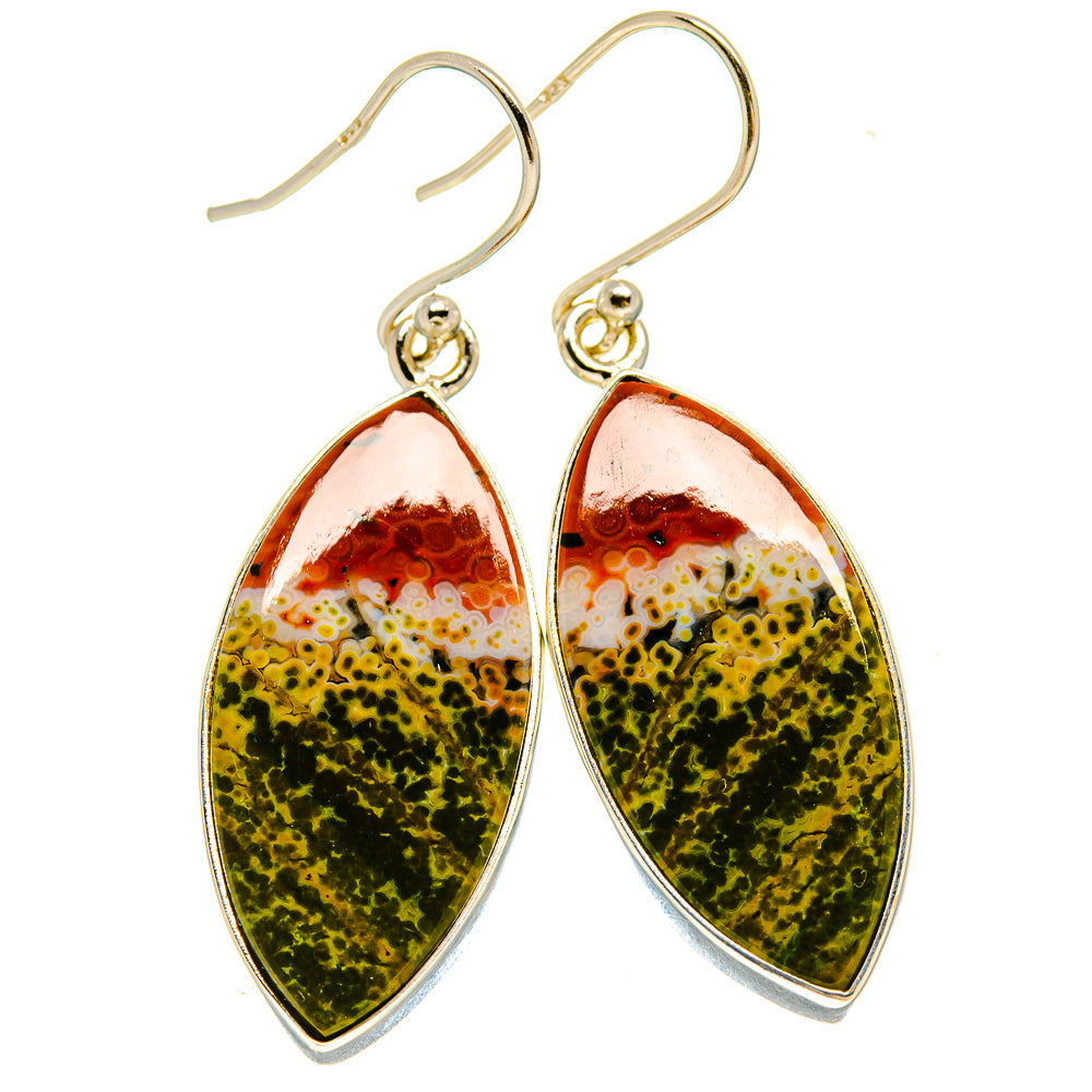 Ocean Jasper Earrings handcrafted by Ana Silver Co - EARR415750