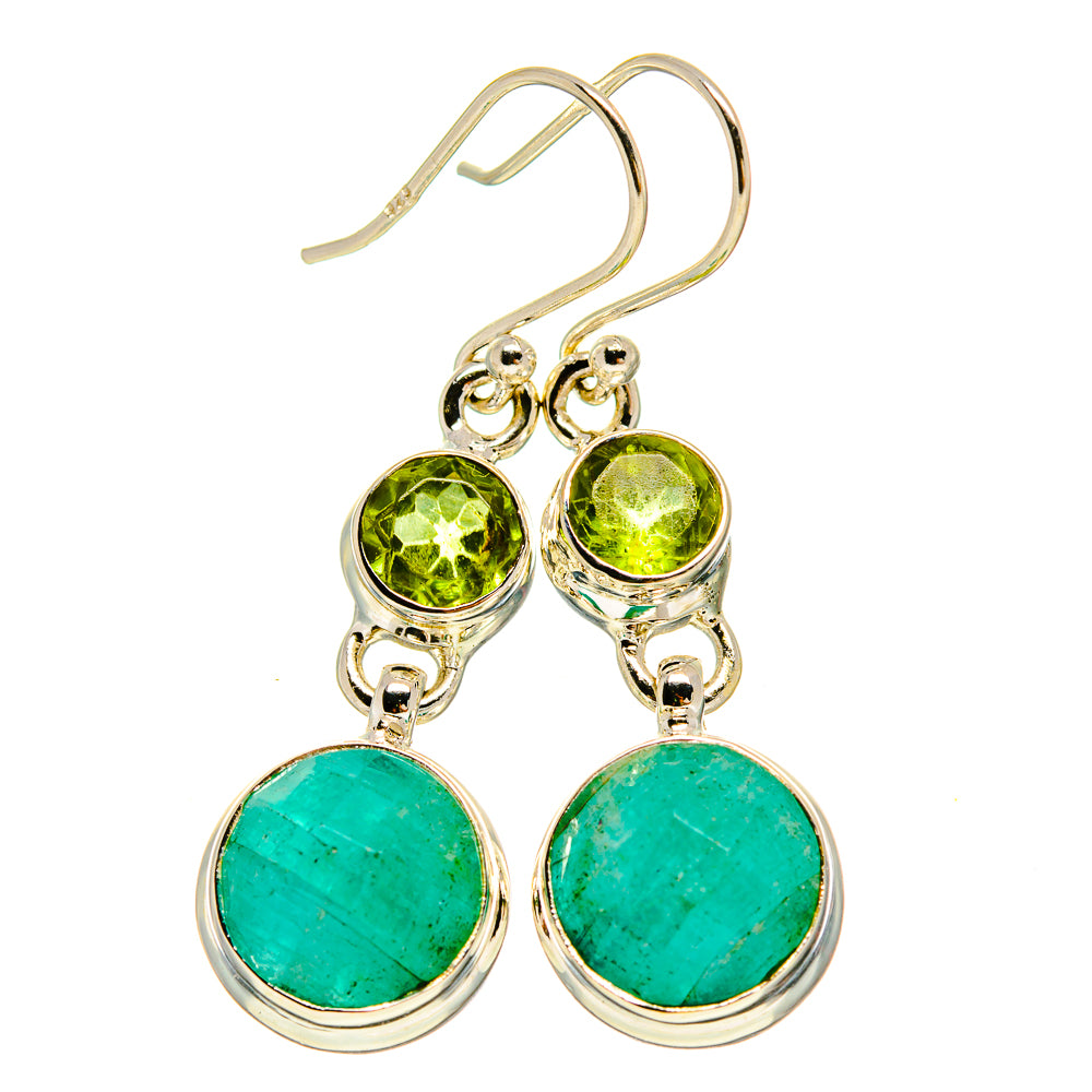 Peruvian Amazonite Earrings handcrafted by Ana Silver Co - EARR415772