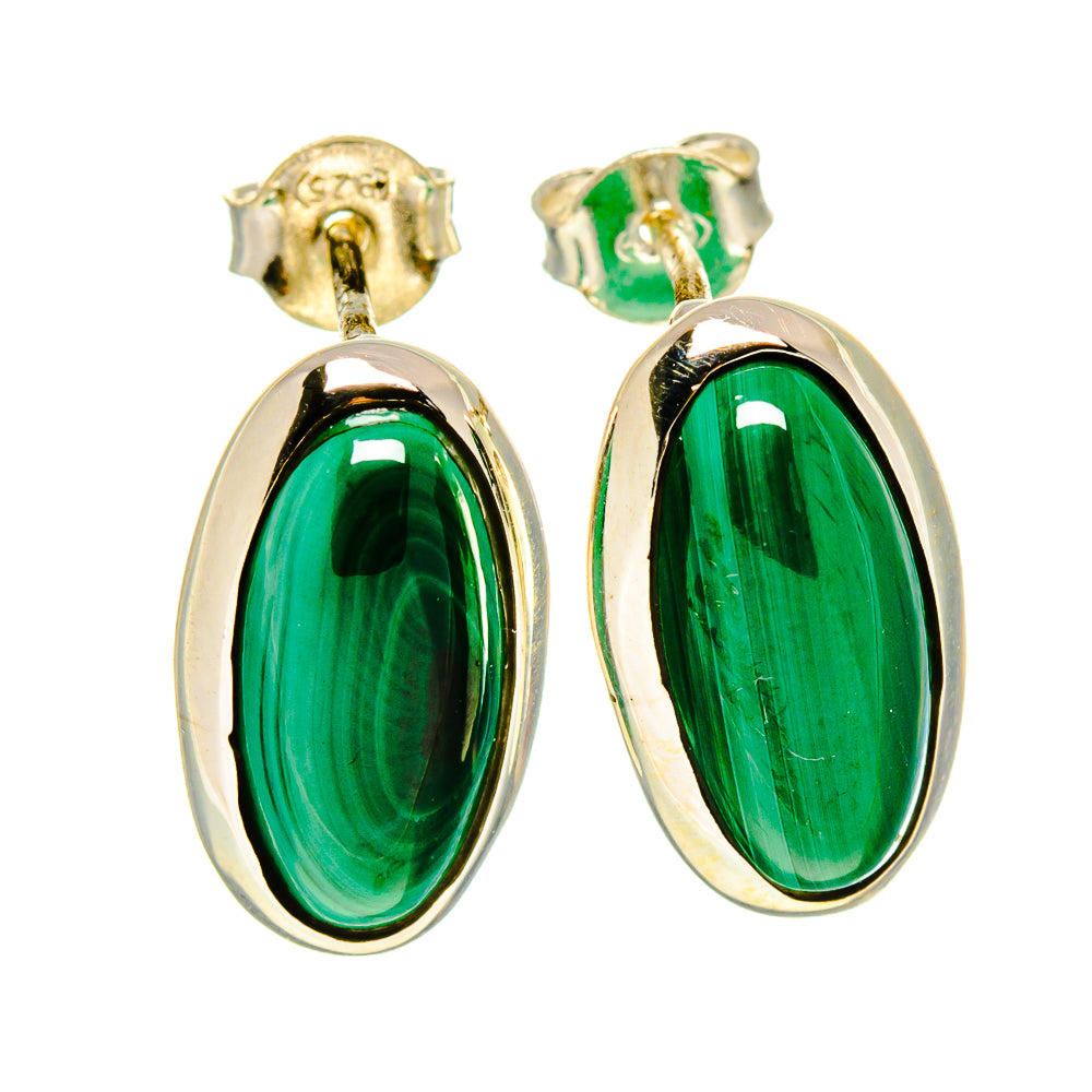 Malachite Earrings handcrafted by Ana Silver Co - EARR415881