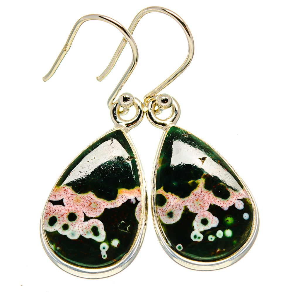 Ocean Jasper Earrings handcrafted by Ana Silver Co - EARR415919