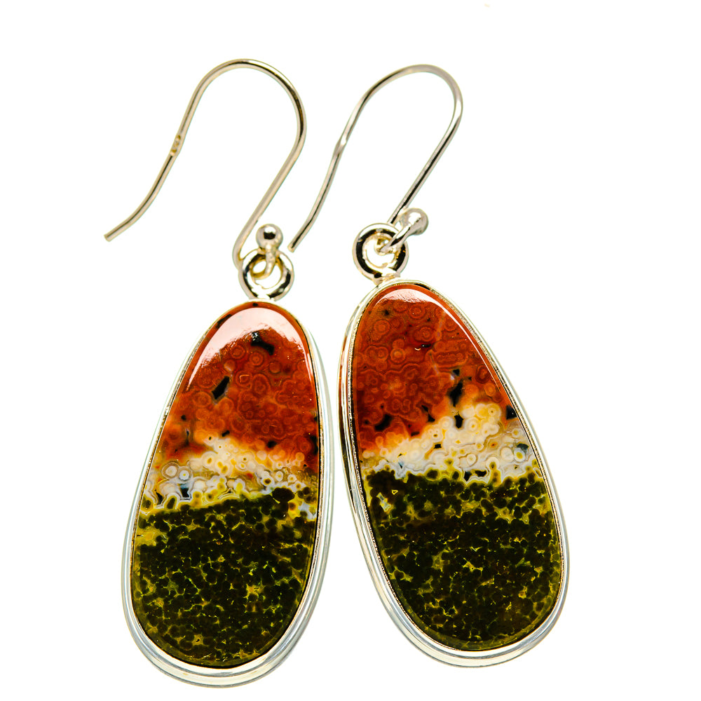 Ocean Jasper Earrings handcrafted by Ana Silver Co - EARR415929