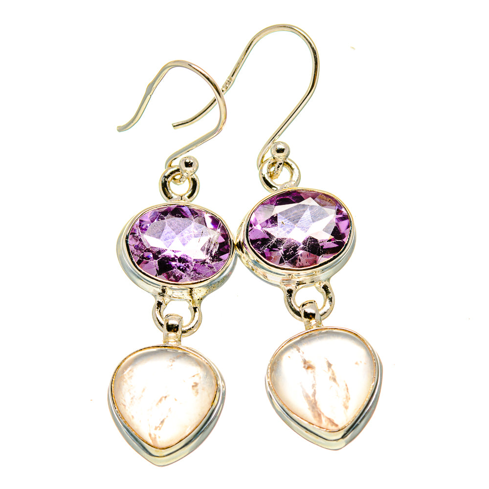 Rose Quartz Earrings handcrafted by Ana Silver Co - EARR415943