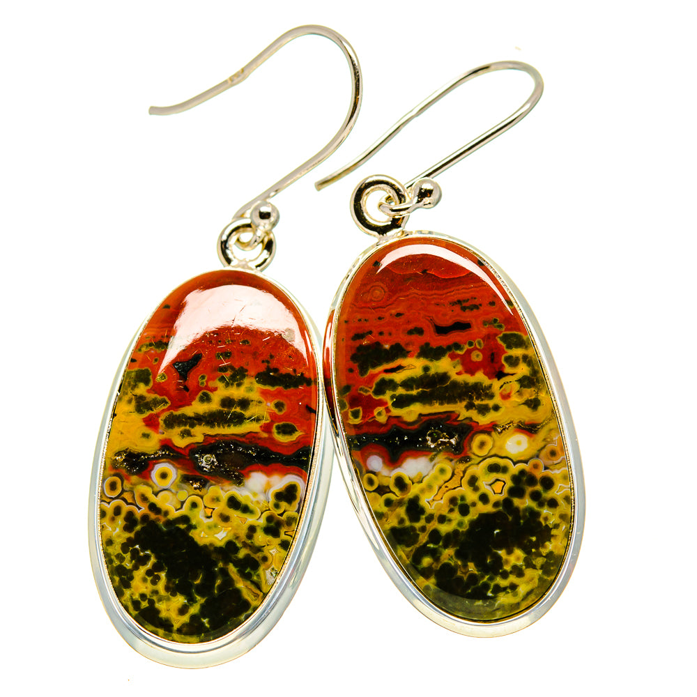 Ocean Jasper Earrings handcrafted by Ana Silver Co - EARR416091