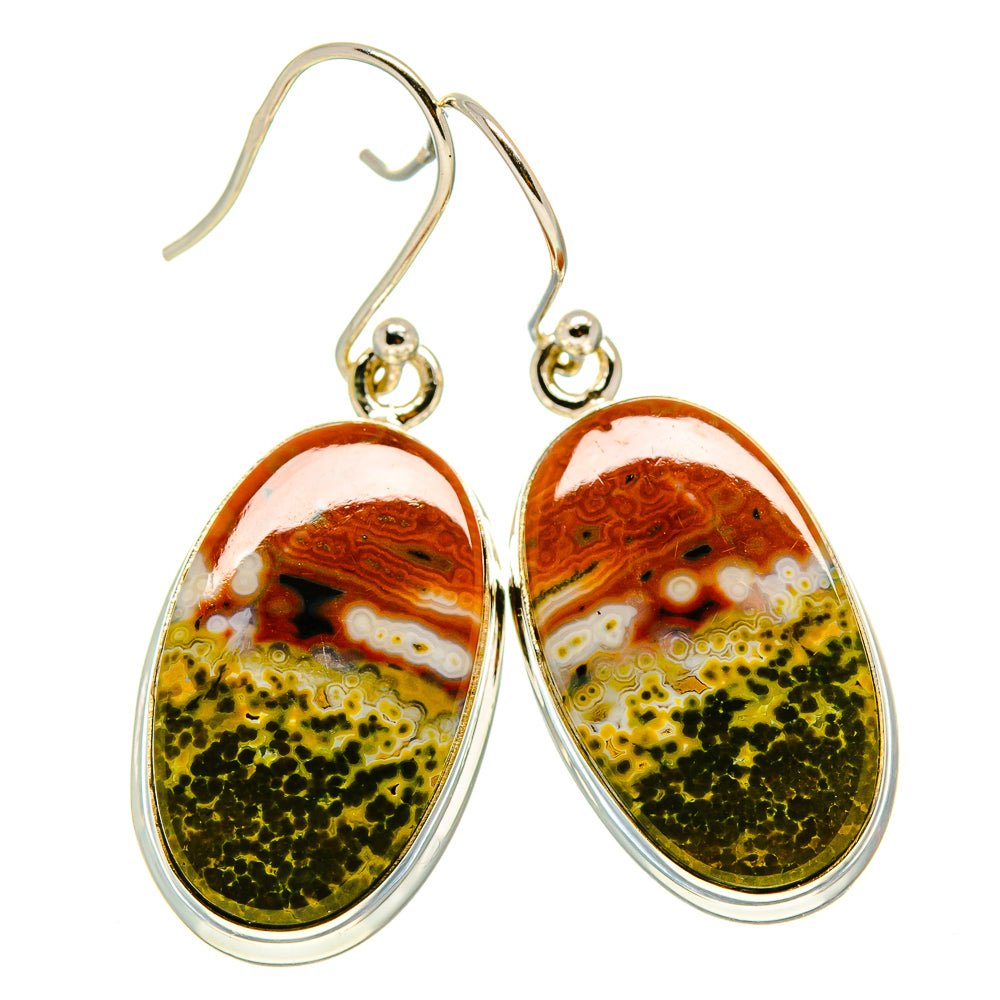 Ocean Jasper Earrings handcrafted by Ana Silver Co - EARR416107