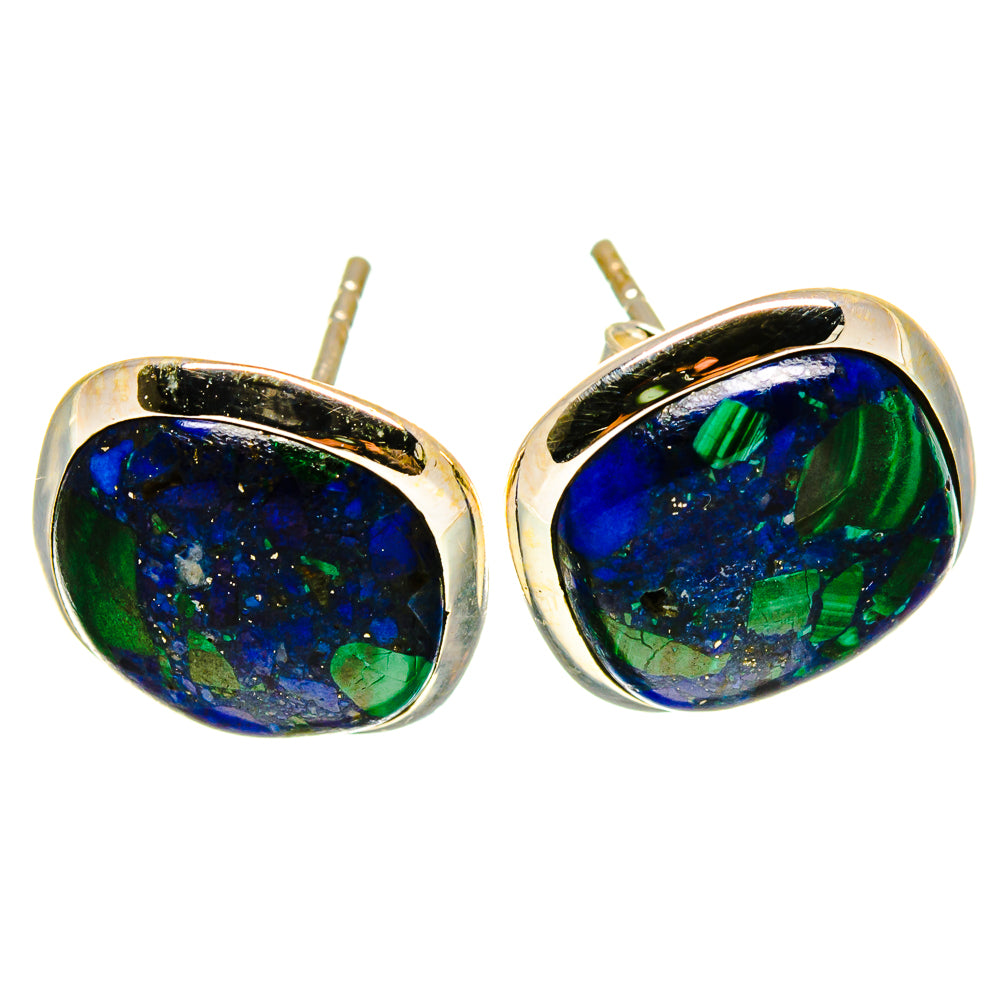 Malachite In Chrysocolla Earrings handcrafted by Ana Silver Co - EARR416122