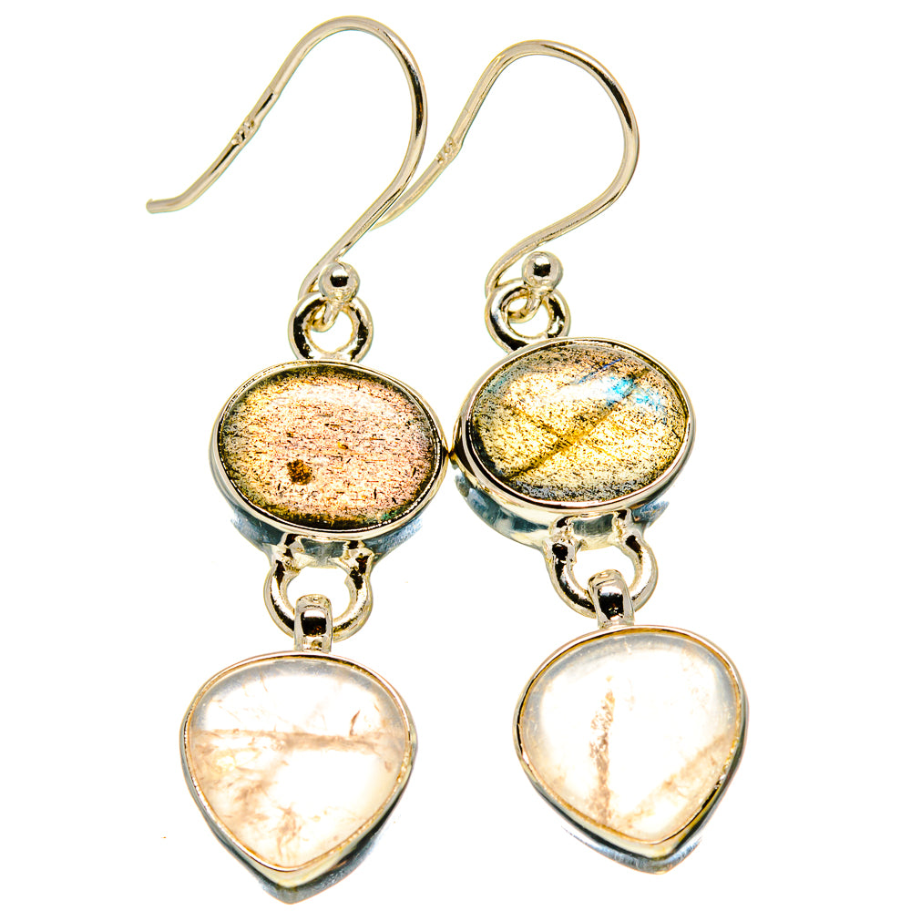 Rose Quartz Earrings handcrafted by Ana Silver Co - EARR416124