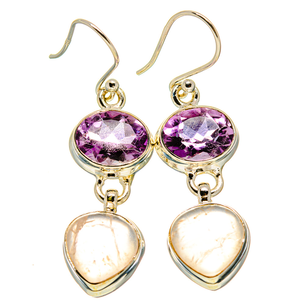 Rose Quartz Earrings handcrafted by Ana Silver Co - EARR416126