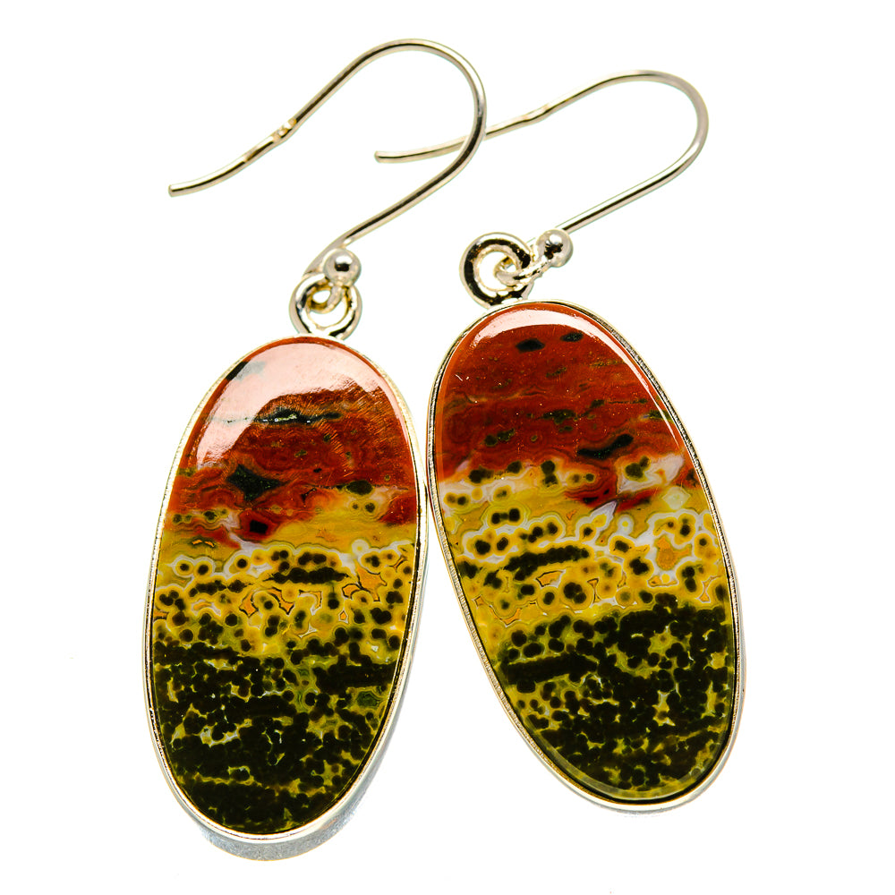 Ocean Jasper Earrings handcrafted by Ana Silver Co - EARR416164