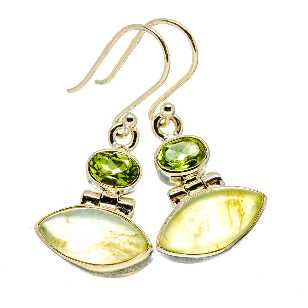 Prehnite Earrings handcrafted by Ana Silver Co - EARR416182