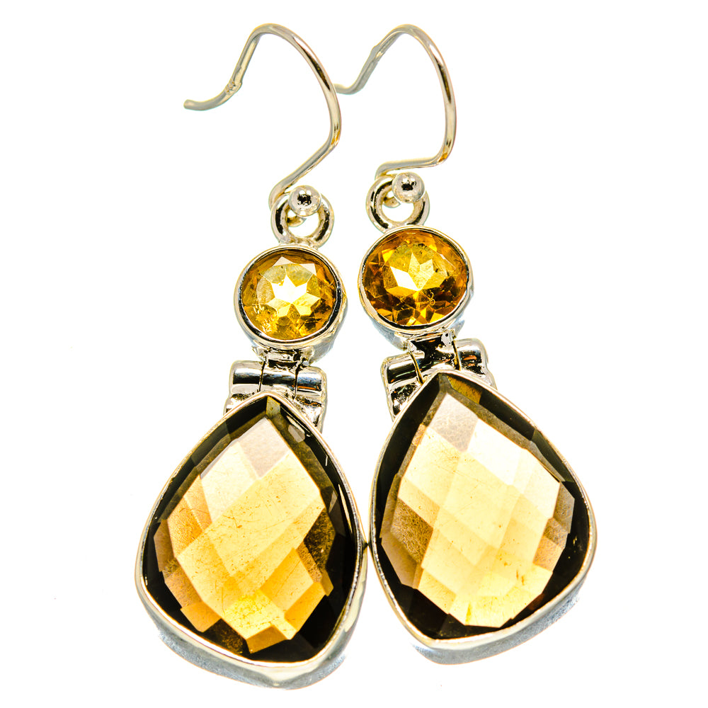 Smoky Quartz Earrings handcrafted by Ana Silver Co - EARR416184