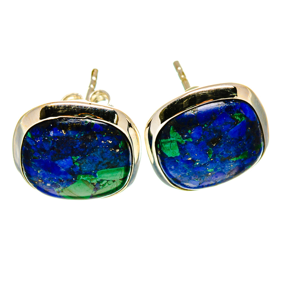 Malachite In Chrysocolla Earrings handcrafted by Ana Silver Co - EARR416195