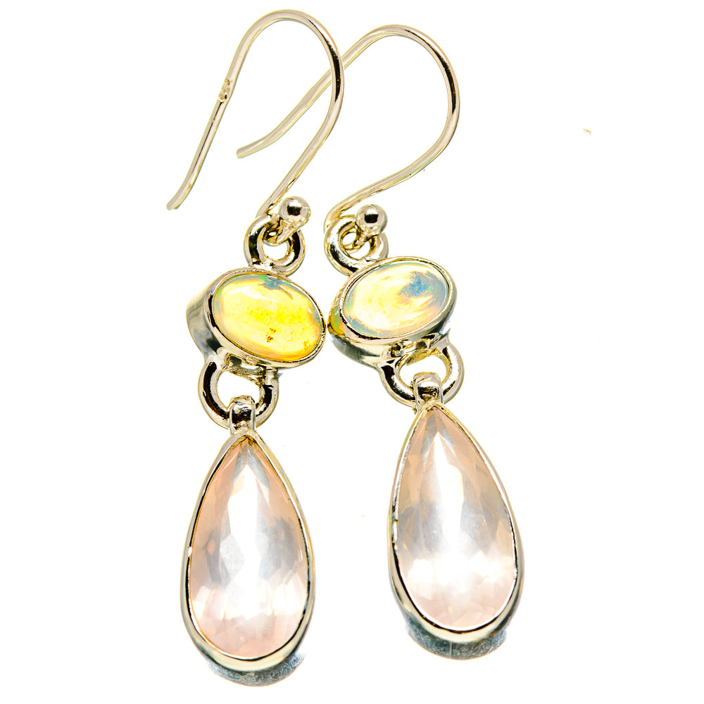Rose Quartz Earrings handcrafted by Ana Silver Co - EARR416227