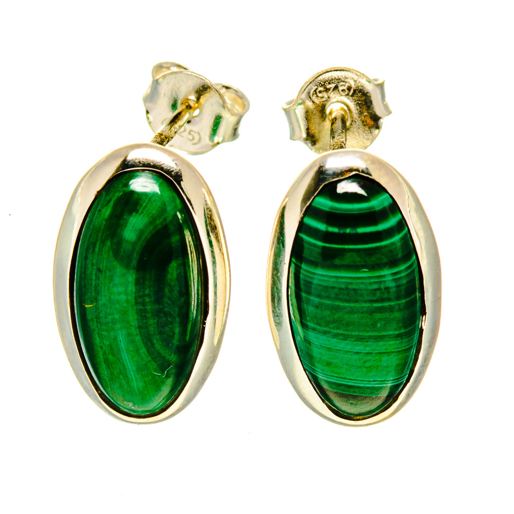 Malachite Earrings handcrafted by Ana Silver Co - EARR416274