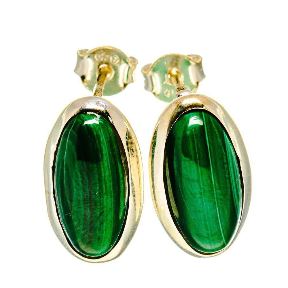 Malachite Earrings handcrafted by Ana Silver Co - EARR416293