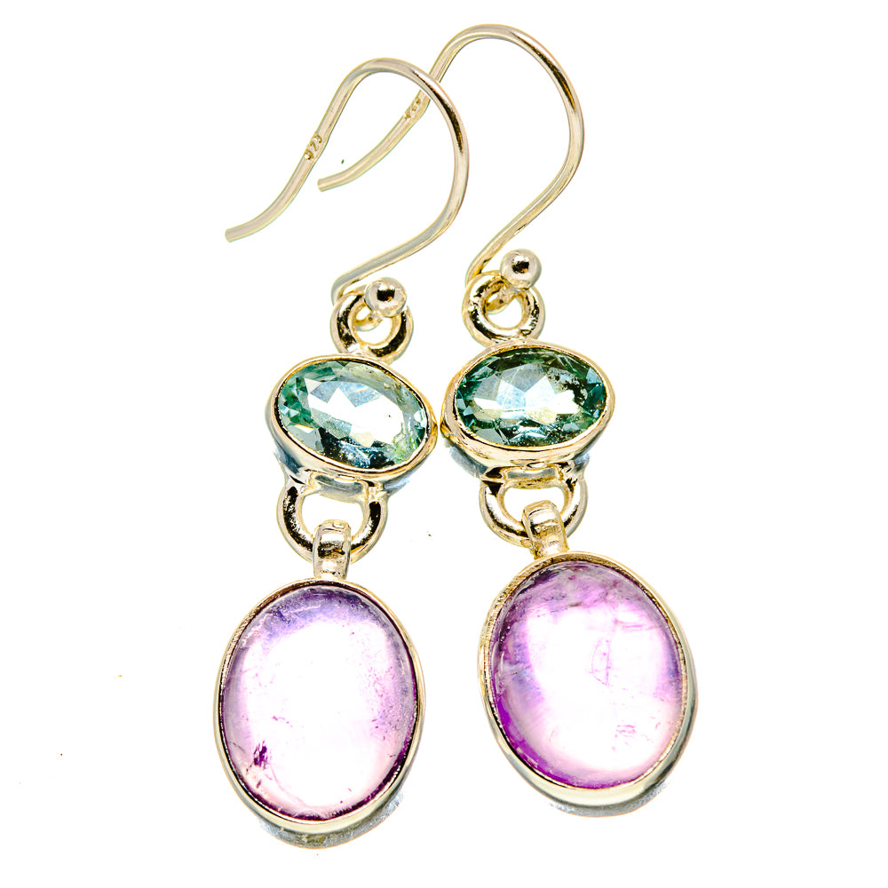Amethyst, Blue Topaz Earrings handcrafted by Ana Silver Co - EARR416300