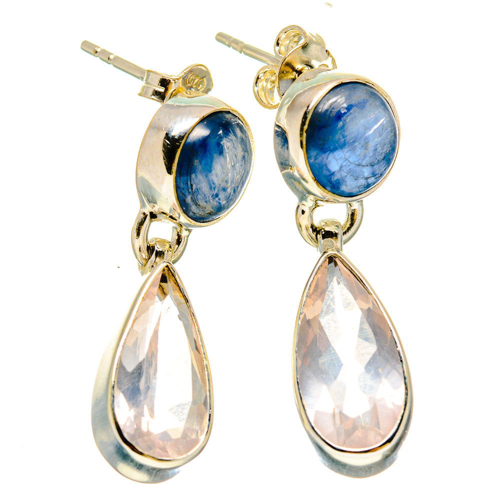 White Quartz, Kyanite Earrings handcrafted by Ana Silver Co - EARR416364