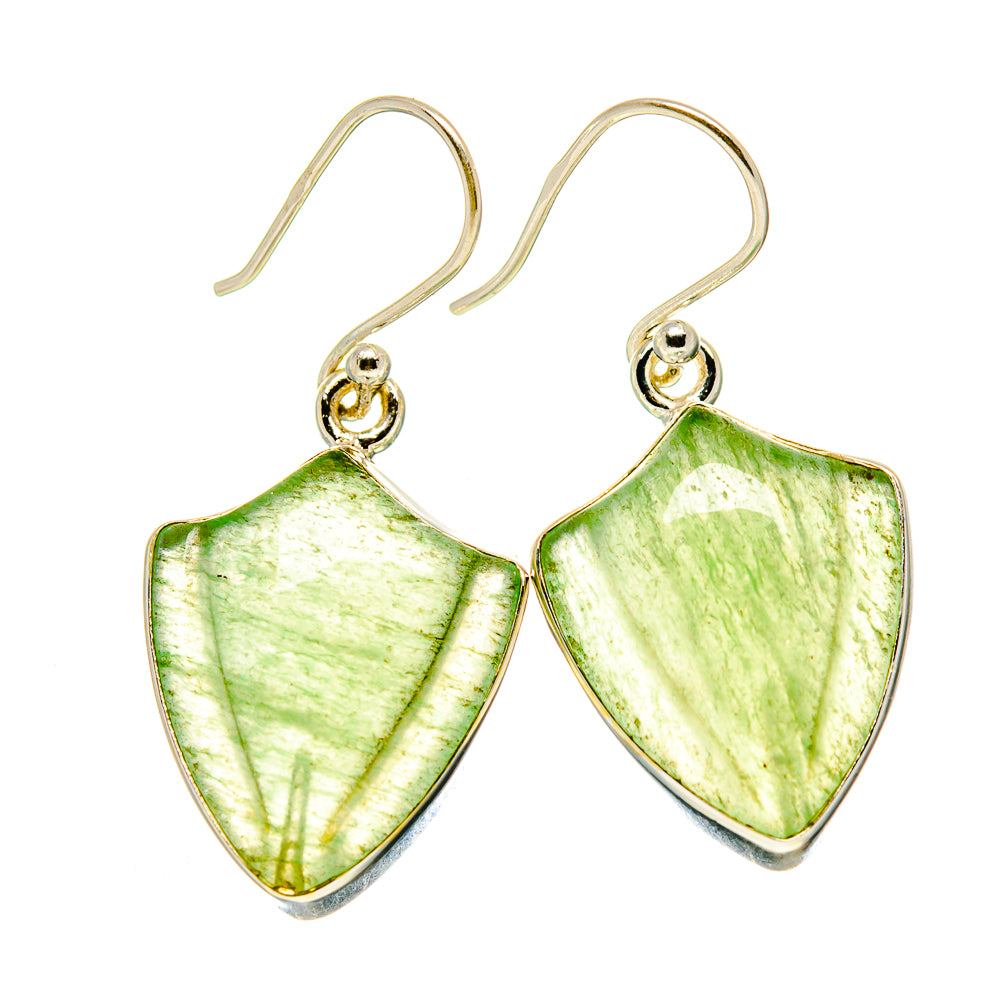Prehnite Earrings handcrafted by Ana Silver Co - EARR416415