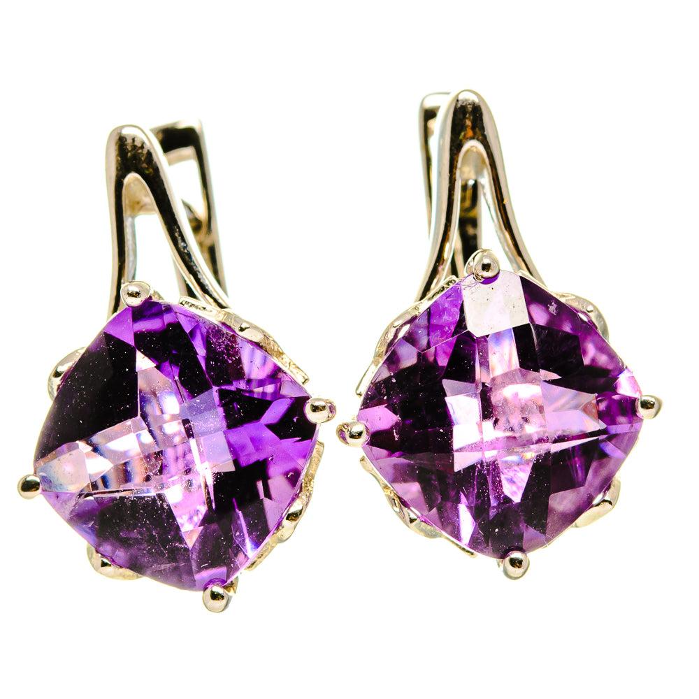 Amethyst Earrings handcrafted by Ana Silver Co - EARR416446