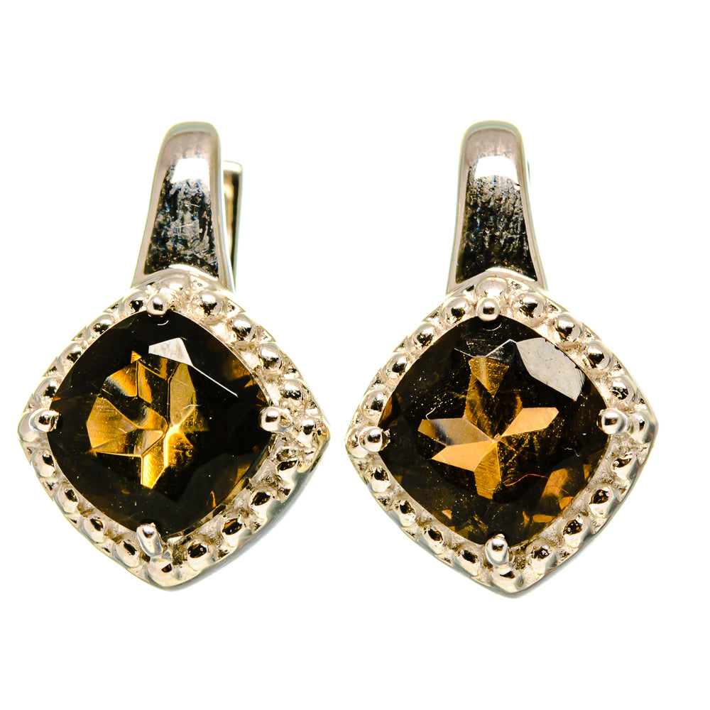 Smoky Quartz Earrings handcrafted by Ana Silver Co - EARR416449