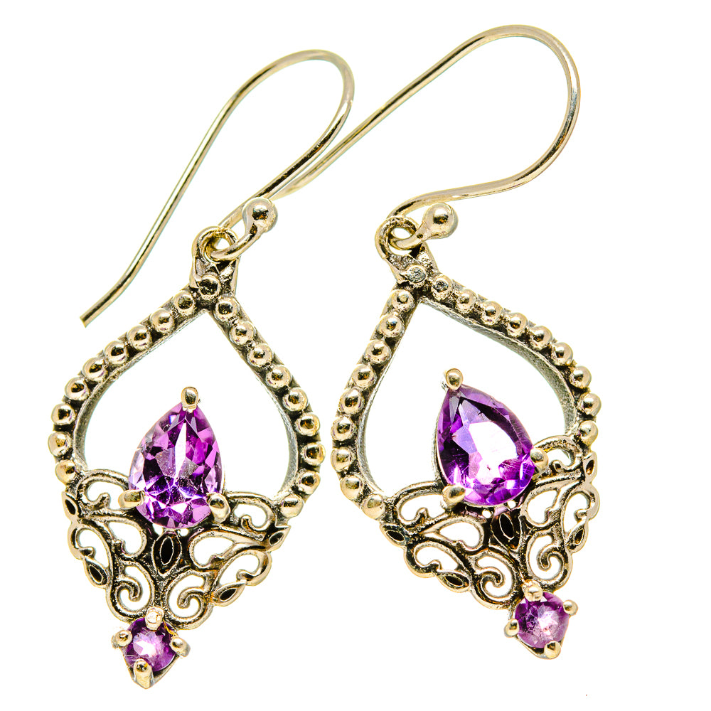 Amethyst Earrings handcrafted by Ana Silver Co - EARR416456