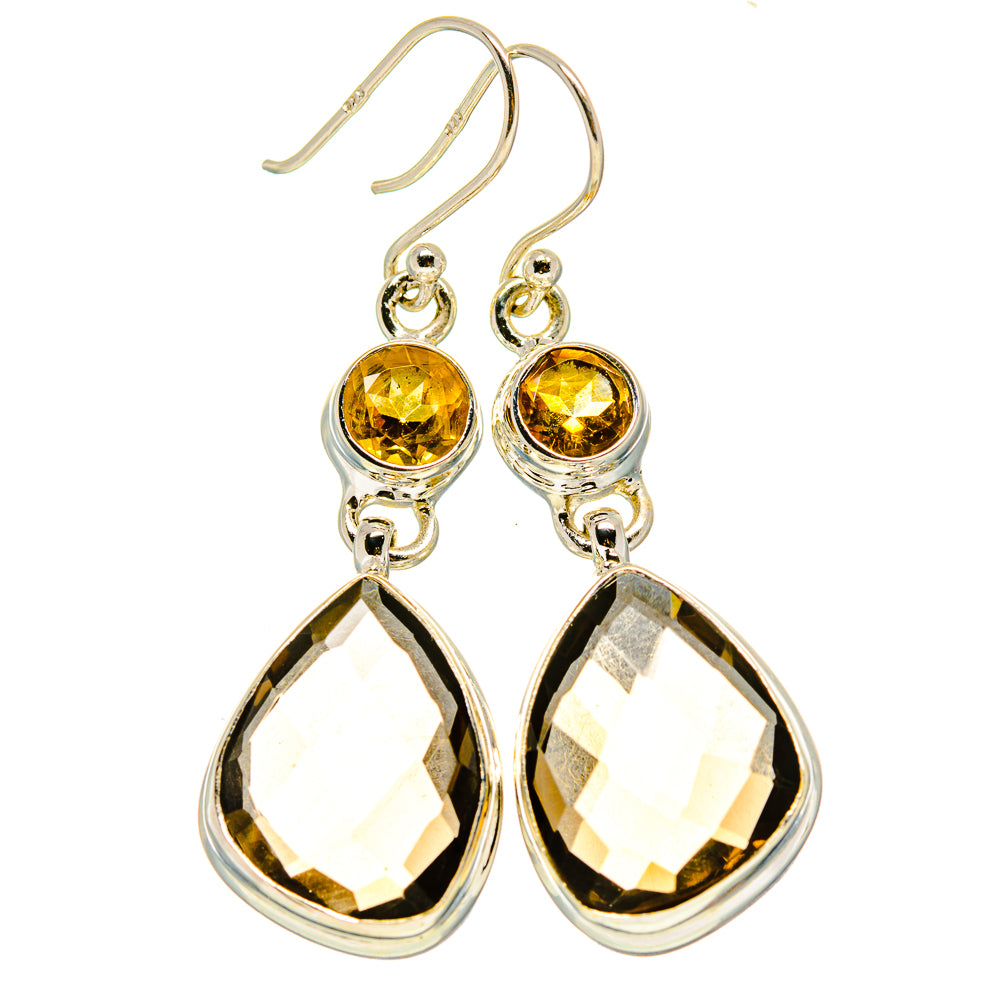 Smoky Quartz Earrings handcrafted by Ana Silver Co - EARR416503