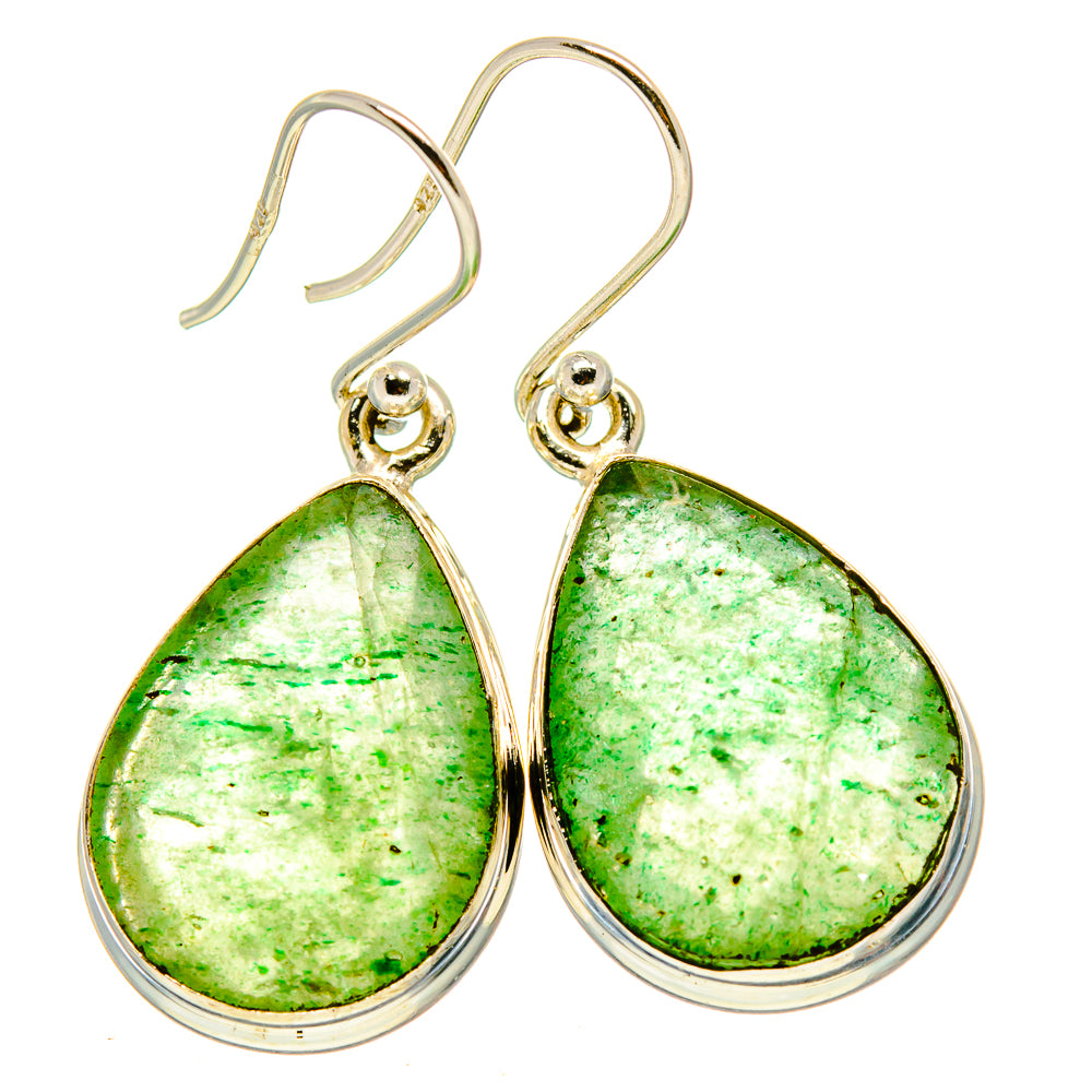 Green Aventurine Earrings handcrafted by Ana Silver Co - EARR416507