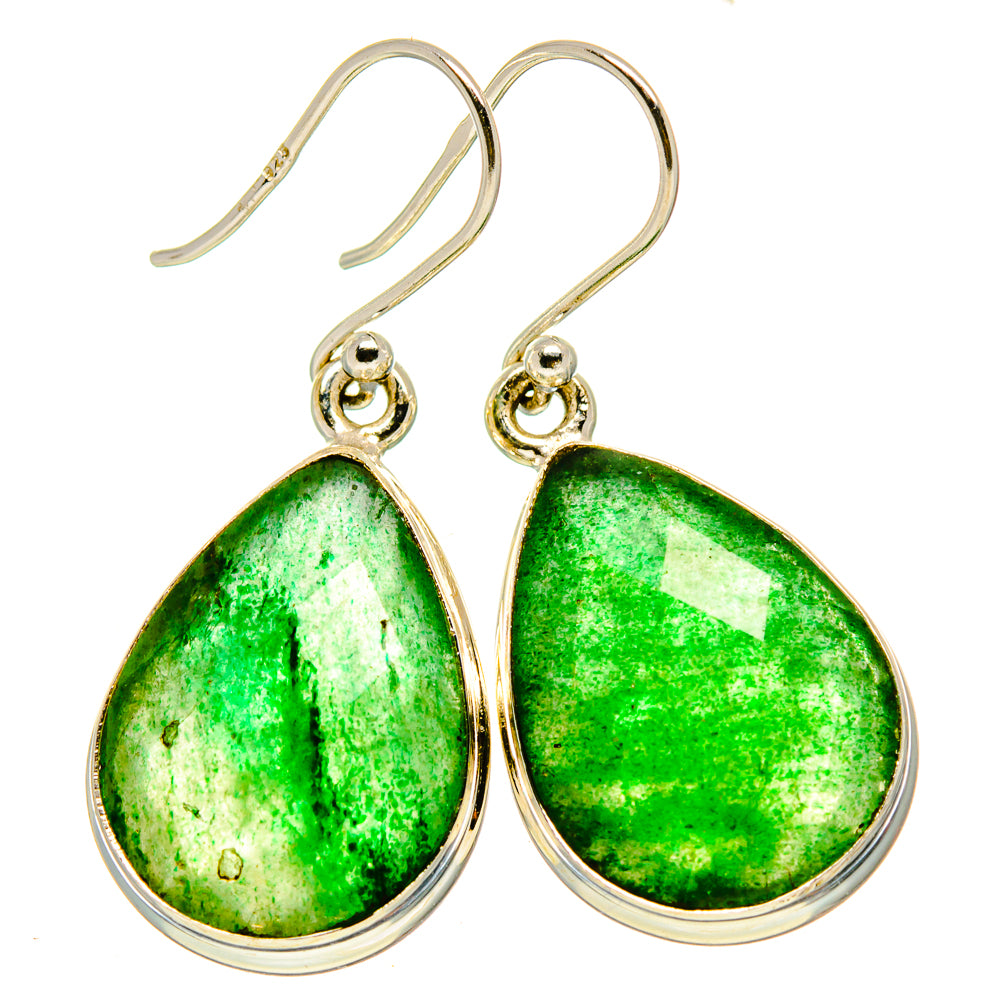 Green Aventurine Earrings handcrafted by Ana Silver Co - EARR416508
