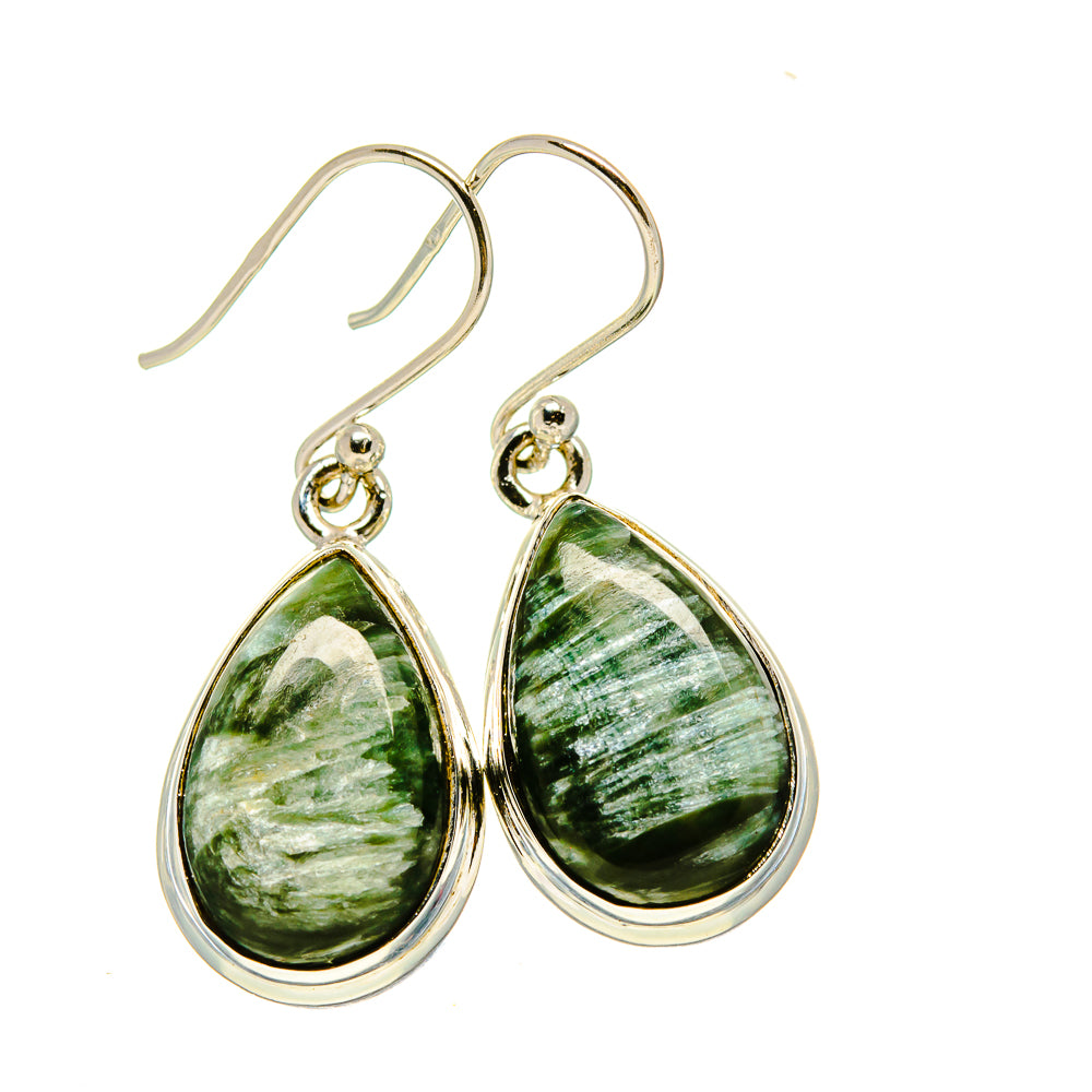Seraphinite Earrings handcrafted by Ana Silver Co - EARR416512
