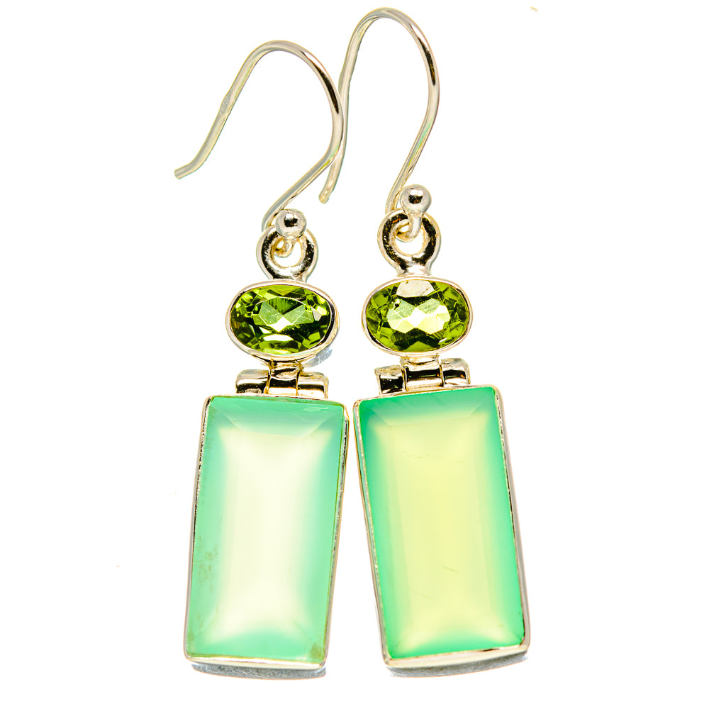 Aqua Chalcedony Earrings handcrafted by Ana Silver Co - EARR416524