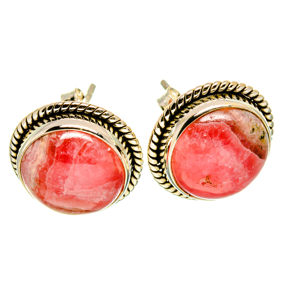 Rhodochrosite Earrings handcrafted by Ana Silver Co - EARR416555