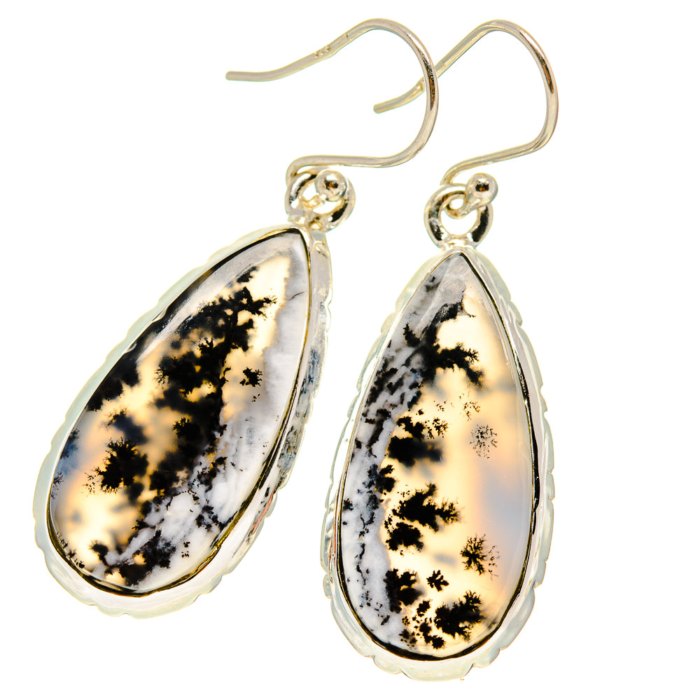 Dendritic Opal Earrings handcrafted by Ana Silver Co - EARR416573