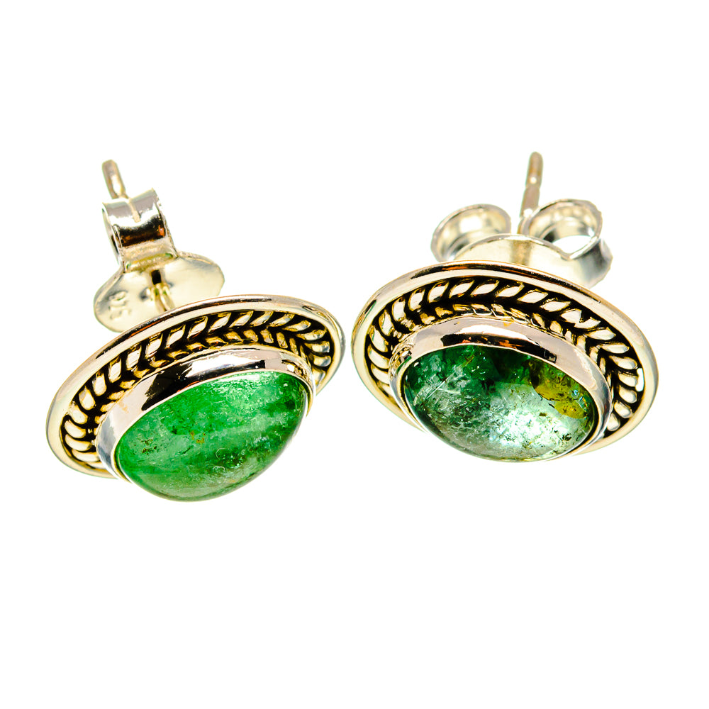 Green Tourmaline Earrings handcrafted by Ana Silver Co - EARR416594