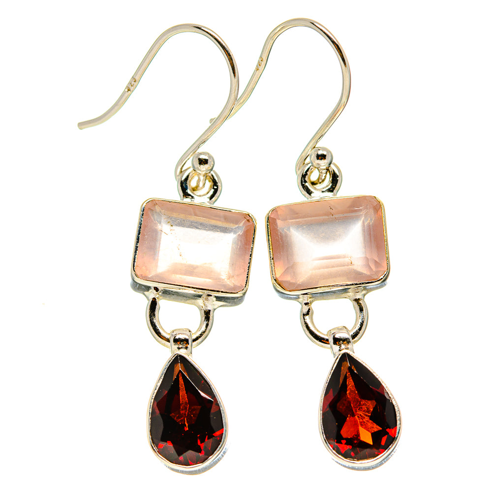 Rose Quartz Earrings handcrafted by Ana Silver Co - EARR416602