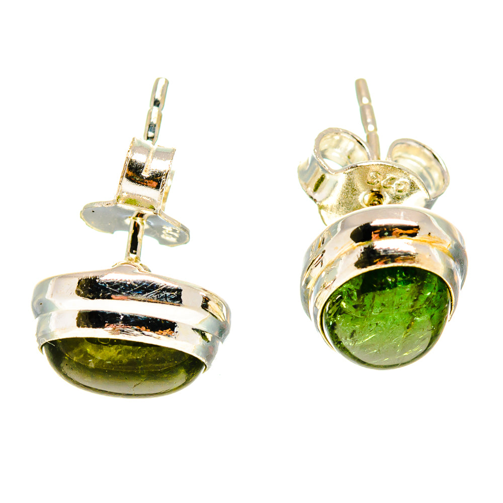 Green Tourmaline Earrings handcrafted by Ana Silver Co - EARR416644