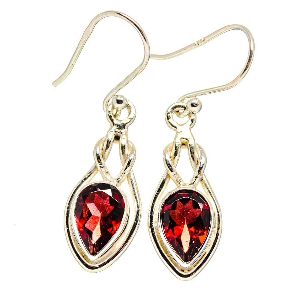 Garnet Earrings handcrafted by Ana Silver Co - EARR416663