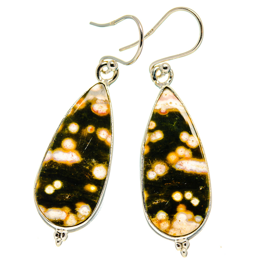 Ocean Jasper Earrings handcrafted by Ana Silver Co - EARR416678