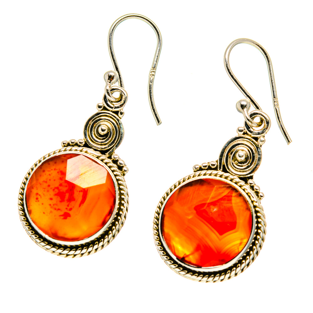 Carnelian Earrings handcrafted by Ana Silver Co - EARR416719