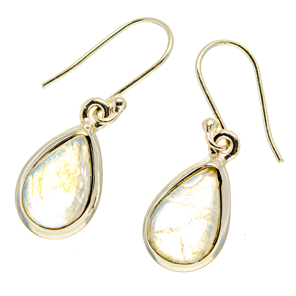Rainbow Moonstone Earrings handcrafted by Ana Silver Co - EARR416724