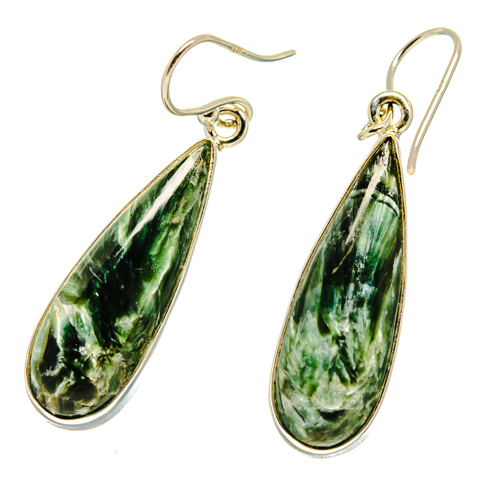 Seraphinite Earrings handcrafted by Ana Silver Co - EARR416744
