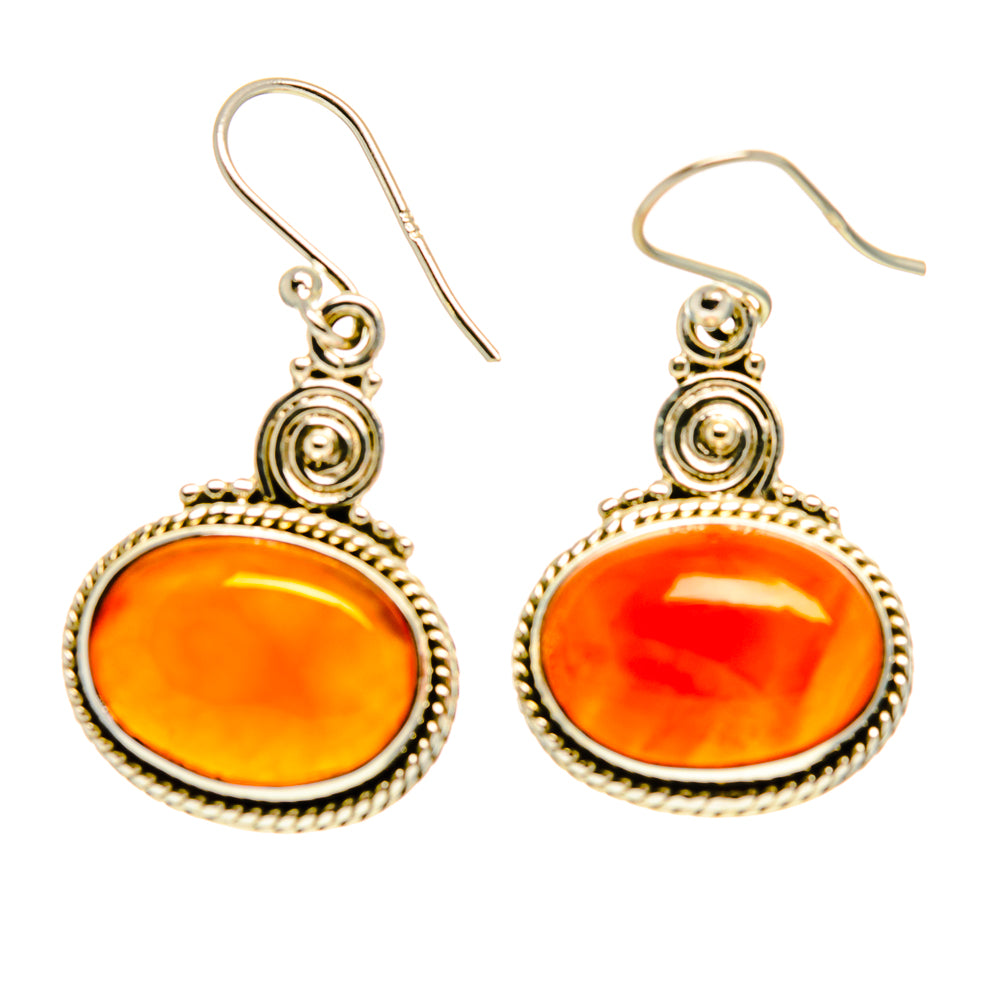 Carnelian Earrings handcrafted by Ana Silver Co - EARR416759