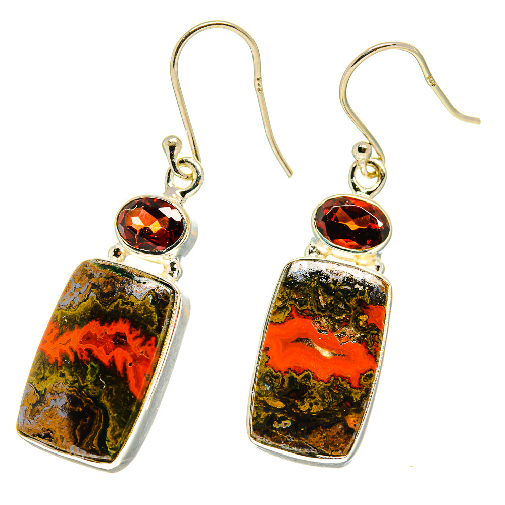 Moroccan Agate Earrings handcrafted by Ana Silver Co - EARR416783