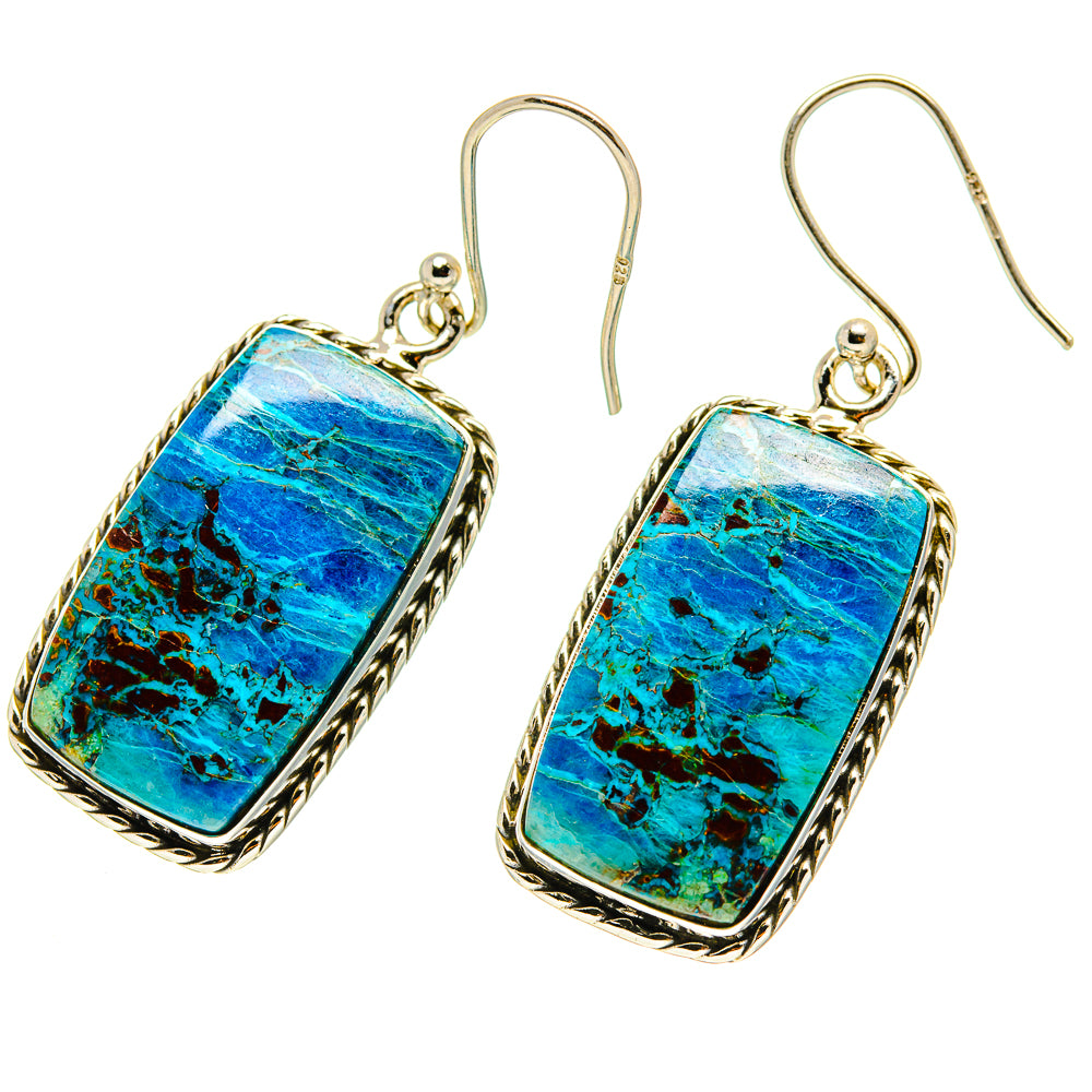 Chrysocolla Earrings handcrafted by Ana Silver Co - EARR416792