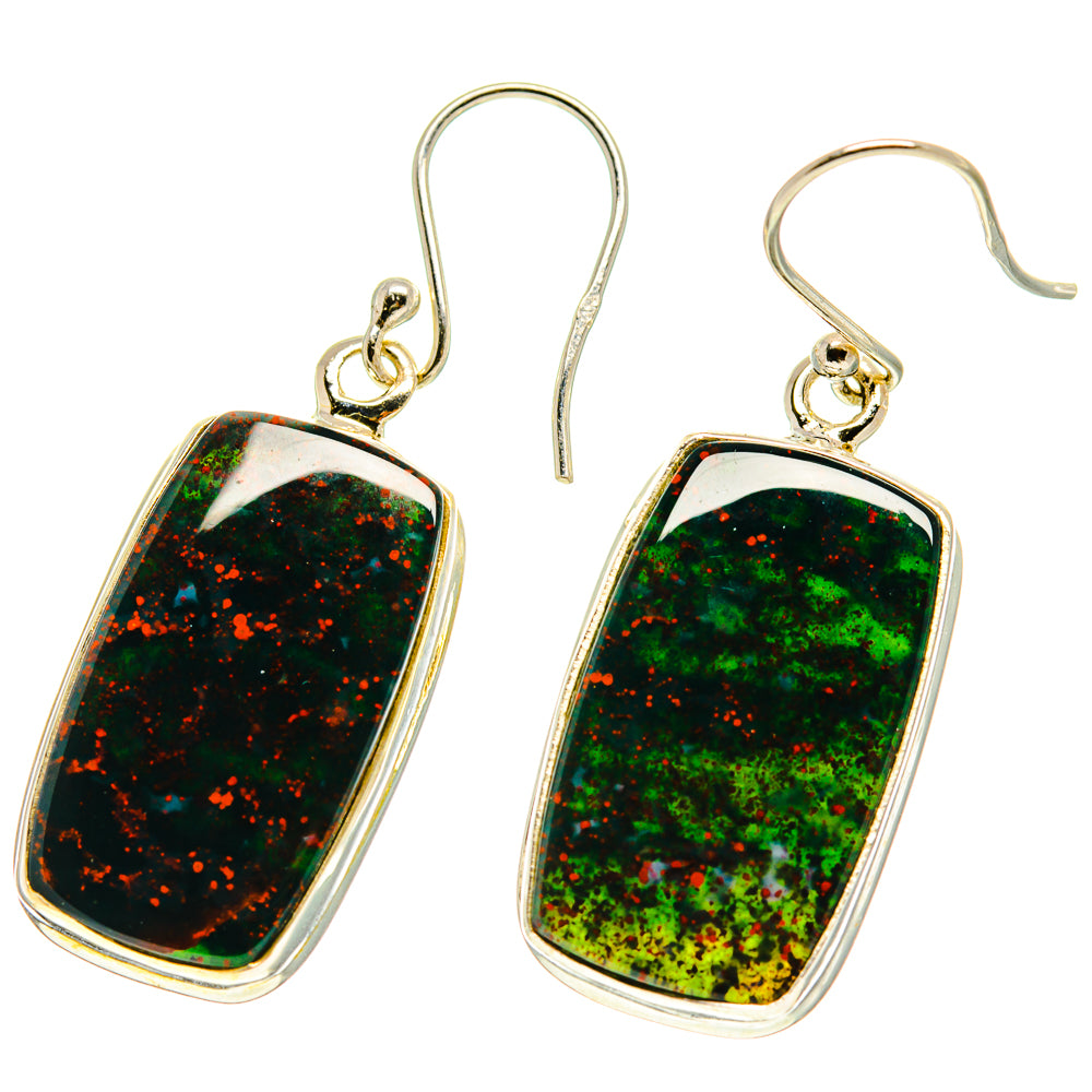 Bloodstone Earrings handcrafted by Ana Silver Co - EARR416868