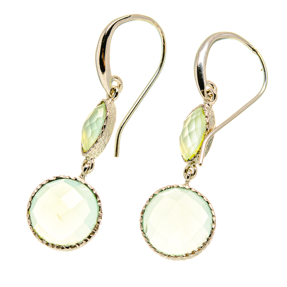 Aqua Chalcedony Earrings handcrafted by Ana Silver Co - EARR416893