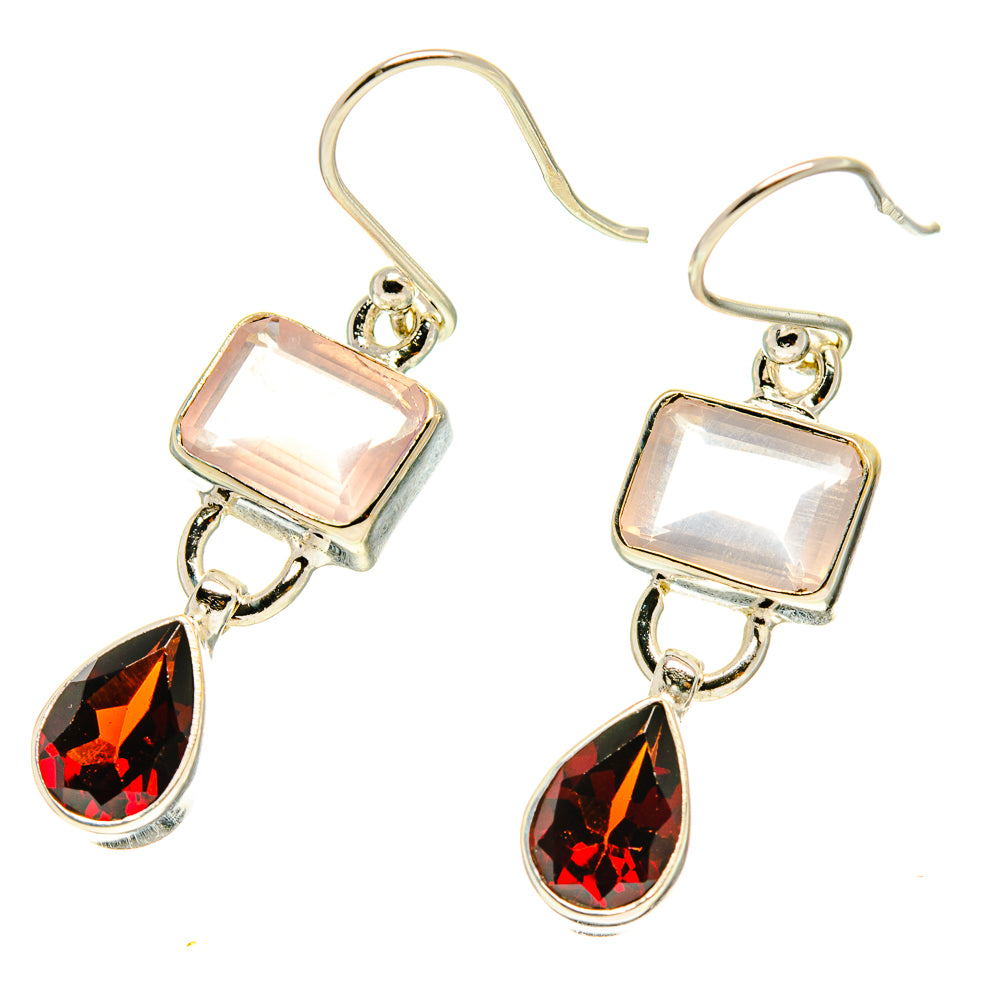 Rose Quartz Earrings handcrafted by Ana Silver Co - EARR416912