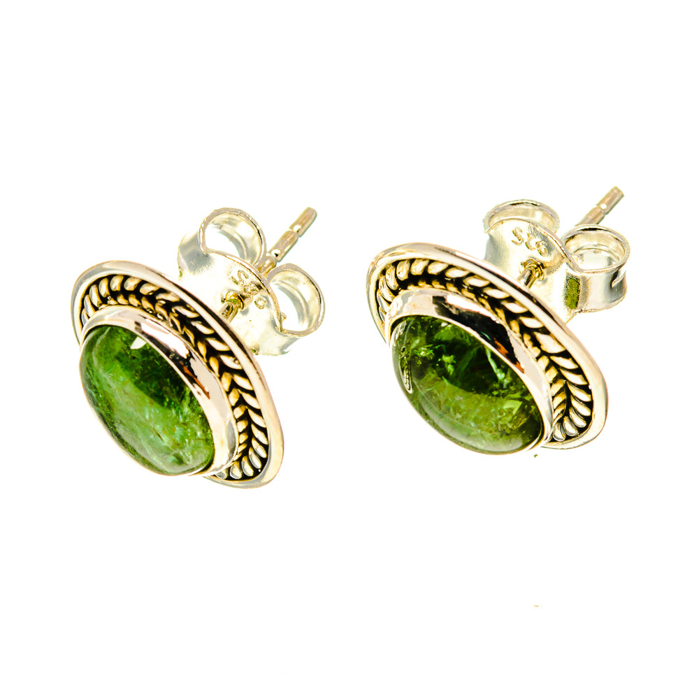 Green Tourmaline Earrings handcrafted by Ana Silver Co - EARR416939