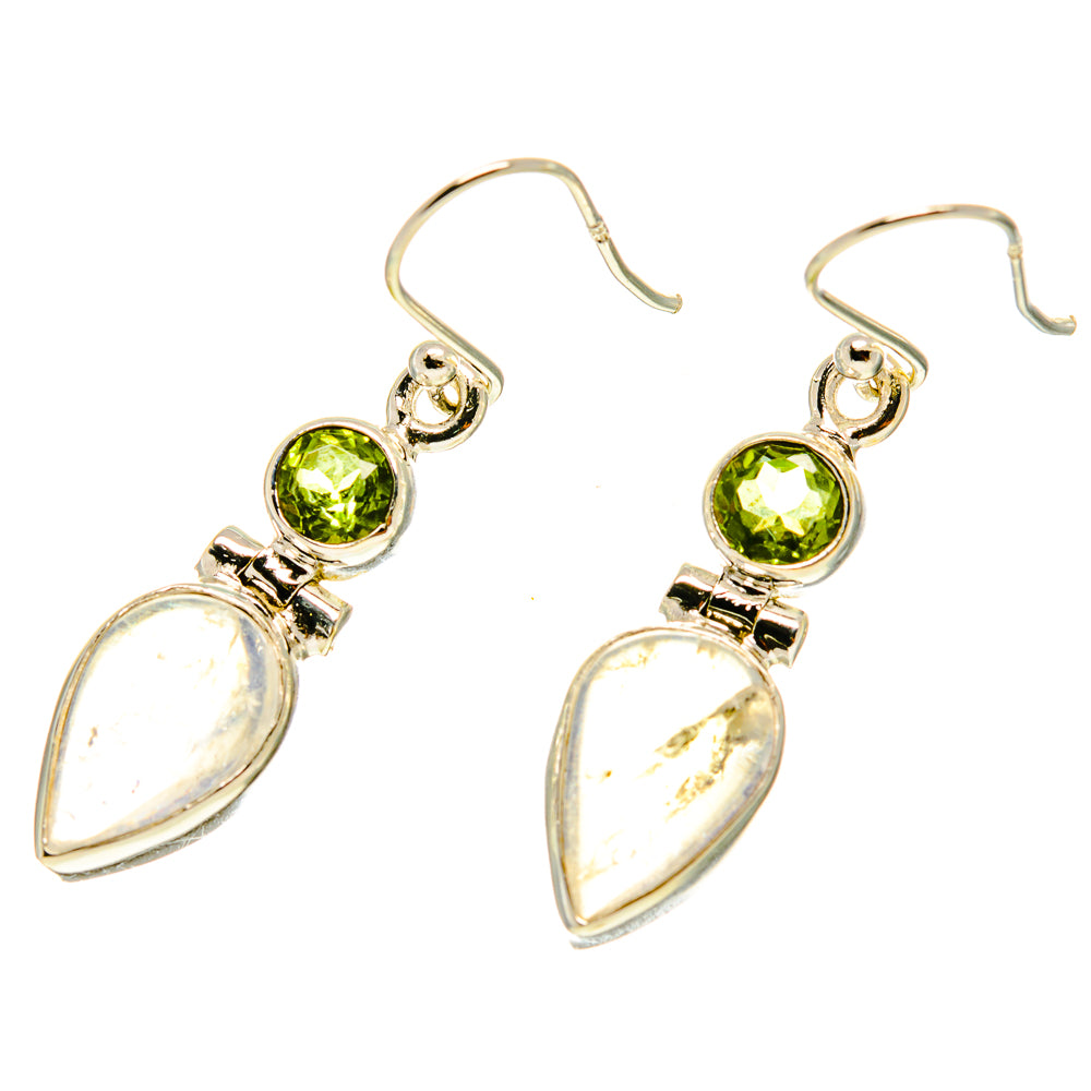 Rainbow Moonstone Earrings handcrafted by Ana Silver Co - EARR416984