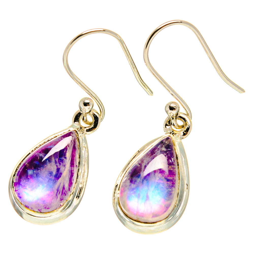 Rainbow Moonstone Earrings handcrafted by Ana Silver Co - EARR417021
