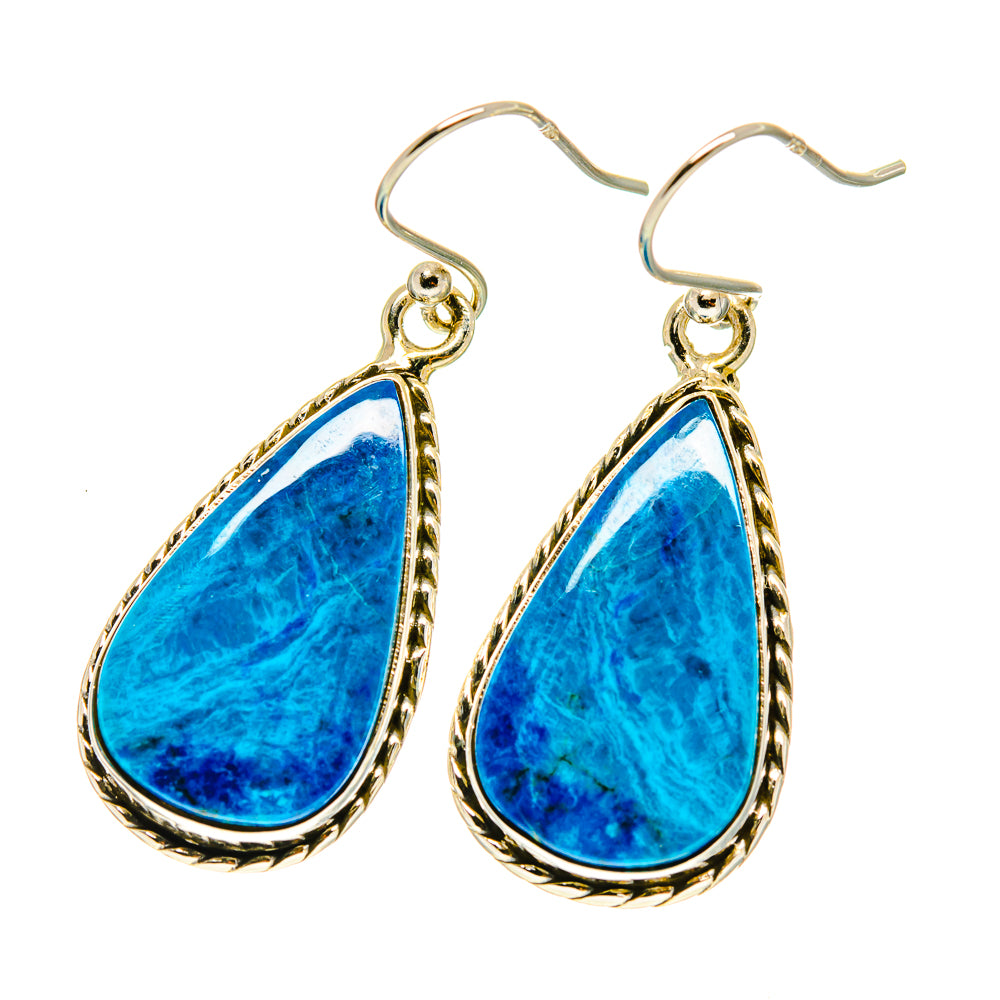 Shattuckite Earrings handcrafted by Ana Silver Co - EARR417043