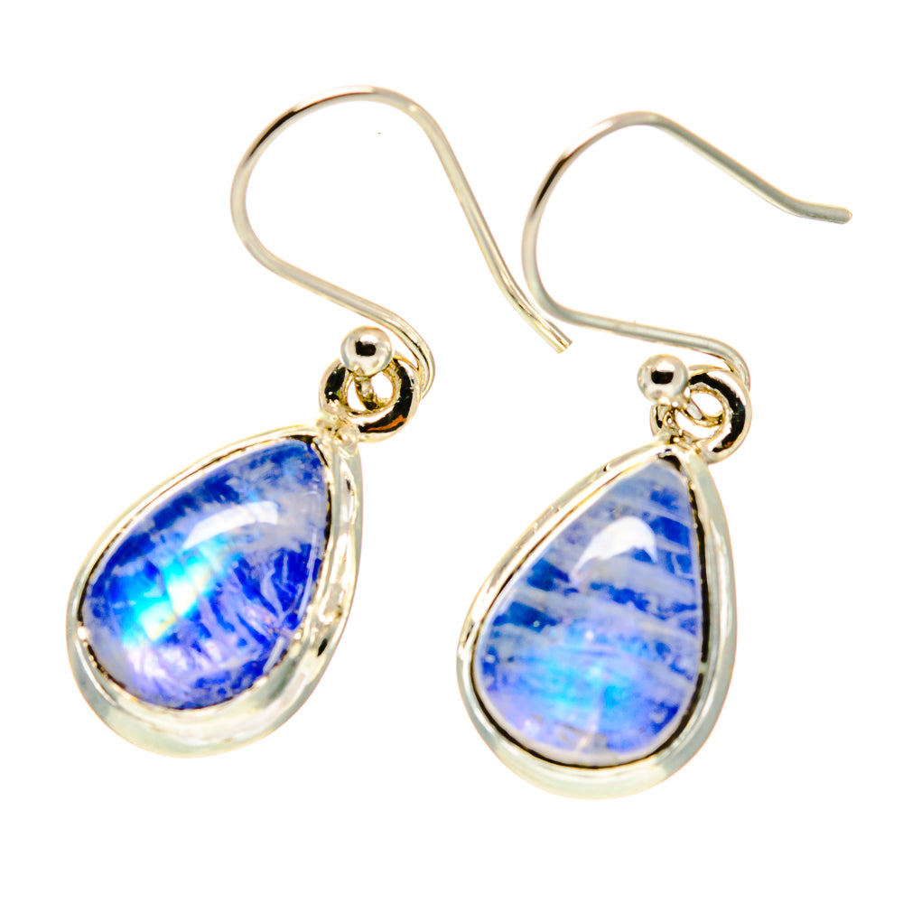 Rainbow Moonstone Earrings handcrafted by Ana Silver Co - EARR417069